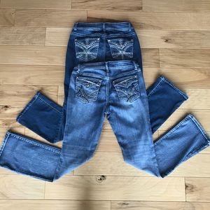 2 Pairs Apt 9 Embellished Bootcut Jeans Bundle